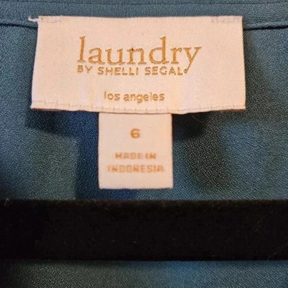 Laundry by Shelli Segal Faux Wrap Ruffled Hem Midi Dress 6 - Picture 8 of 9